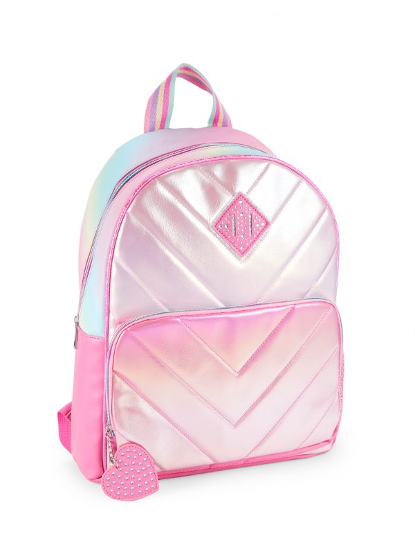 OMG Accessories Girl's Metallic Backpack